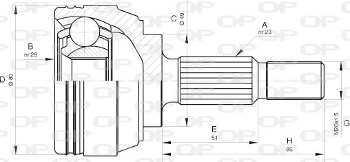 Open Parts CVJ5633.10 - Kit giunti, Semiasse www.autoricambit.com