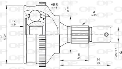 Open Parts CVJ5625.10 - Kit giunti, Semiasse www.autoricambit.com