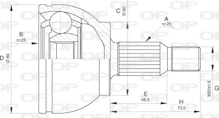 Open Parts CVJ5628.10 - Kit giunti, Semiasse www.autoricambit.com