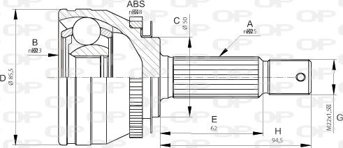 Open Parts CVJ5674.10 - Kit giunti, Semiasse www.autoricambit.com