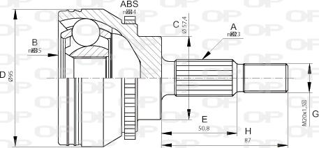 Open Parts CVJ5671.10 - Kit giunti, Semiasse www.autoricambit.com