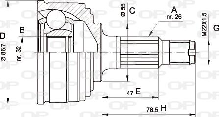 Open Parts CVJ5049.10 - Kit giunti, Semiasse www.autoricambit.com