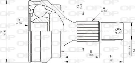 Open Parts CVJ5051.10 - Kit giunti, Semiasse www.autoricambit.com