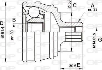 Open Parts CVJ5063.10 - Kit giunti, Semiasse www.autoricambit.com