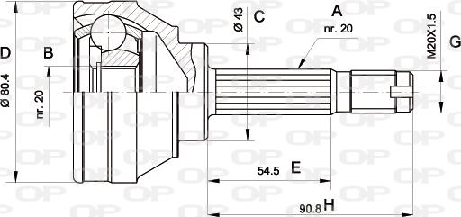 Open Parts CVJ5001.10 - Kit giunti, Semiasse www.autoricambit.com