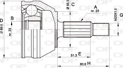 Open Parts CVJ5081.10 - Kit giunti, Semiasse www.autoricambit.com