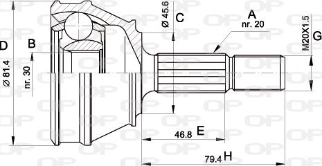 Open Parts CVJ5030.10 - Kit giunti, Semiasse www.autoricambit.com