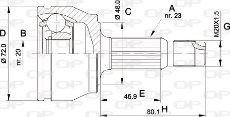 Open Parts CVJ5037.10 - Kit giunti, Semiasse www.autoricambit.com