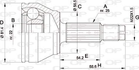 Open Parts CVJ5192.10 - Kit giunti, Semiasse www.autoricambit.com