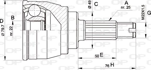 Open Parts CVJ5148.10 - Kit giunti, Semiasse www.autoricambit.com