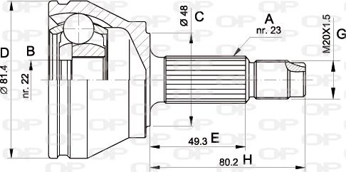 Open Parts CVJ5156.10 - Kit giunti, Semiasse www.autoricambit.com