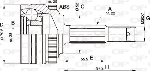 Open Parts CVJ5114.10 - Kit giunti, Semiasse www.autoricambit.com