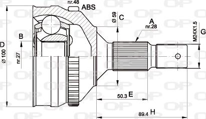 Open Parts CVJ5180.10 - Kit giunti, Semiasse www.autoricambit.com