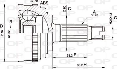 Open Parts CVJ5130.10 - Kit giunti, Semiasse www.autoricambit.com