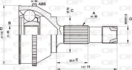 Open Parts CVJ5131.10 - Kit giunti, Semiasse www.autoricambit.com