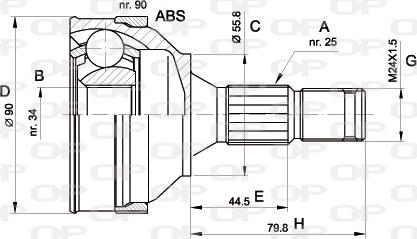 Open Parts CVJ5138.10 - Kit giunti, Semiasse www.autoricambit.com