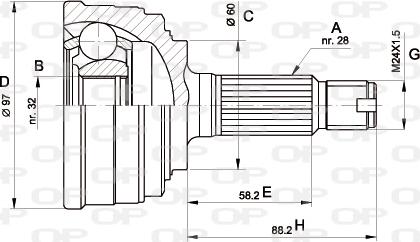 Open Parts CVJ5129.10 - Kit giunti, Semiasse www.autoricambit.com