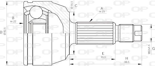 Open Parts CVJ5123.10 - Kit giunti, Semiasse www.autoricambit.com