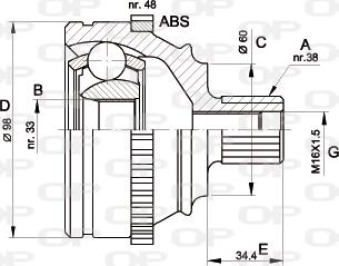 Open Parts CVJ5122.10 - Kit giunti, Semiasse www.autoricambit.com