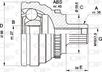 Open Parts CVJ5174.10 - Kit giunti, Semiasse www.autoricambit.com