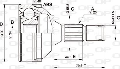 Open Parts CVJ5176.10 - Kit giunti, Semiasse www.autoricambit.com