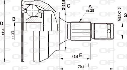 Open Parts CVJ5177.10 - Kit giunti, Semiasse www.autoricambit.com