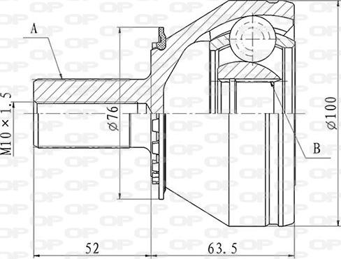 Open Parts CVJ5840.10 - Kit giunti, Semiasse www.autoricambit.com