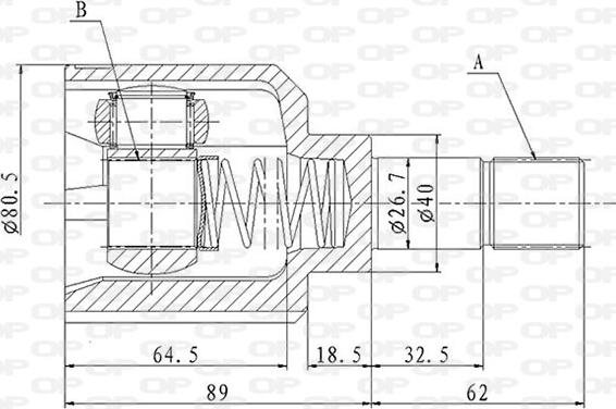 Open Parts CVJ5864.20 - Kit giunti, Semiasse www.autoricambit.com