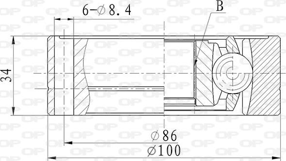 Open Parts CVJ5861.20 - Kit giunti, Semiasse www.autoricambit.com