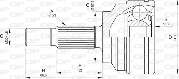 Open Parts CVJ5808.10 - Kit giunti, Semiasse www.autoricambit.com