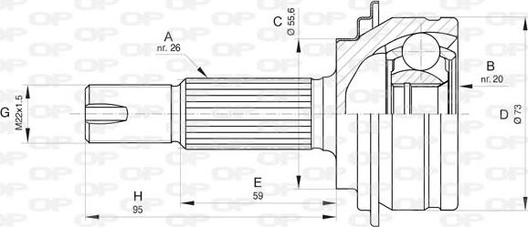 Open Parts CVJ5818.10 - Kit giunti, Semiasse www.autoricambit.com