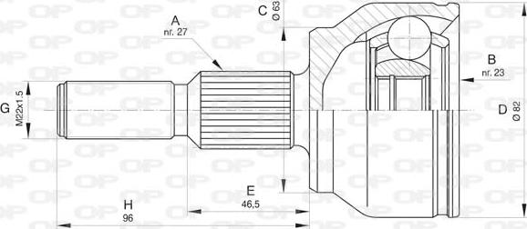 Open Parts CVJ5812.10 - Kit giunti, Semiasse www.autoricambit.com