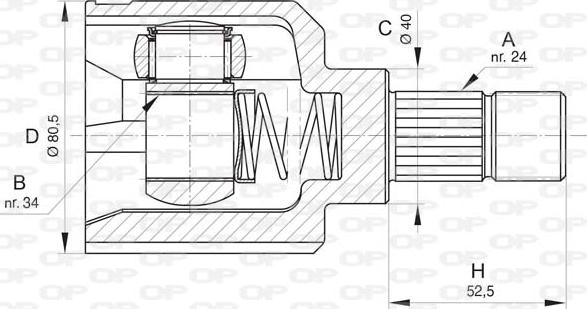 Open Parts CVJ5827.20 - Kit giunti, Semiasse www.autoricambit.com