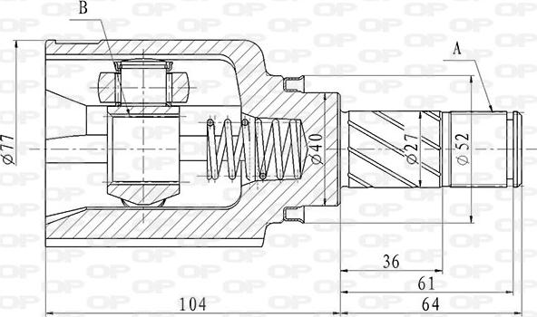 Open Parts CVJ5874.20 - Kit giunti, Semiasse www.autoricambit.com