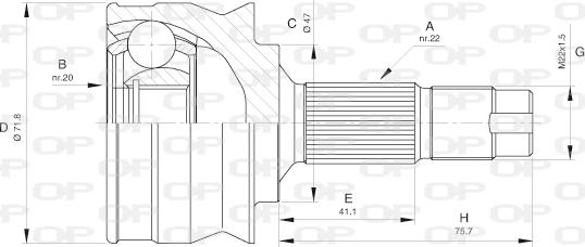 Open Parts CVJ5397.10 - Kit giunti, Semiasse www.autoricambit.com