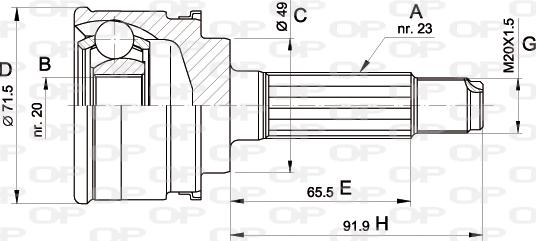 Open Parts CVJ5348.10 - Kit giunti, Semiasse www.autoricambit.com