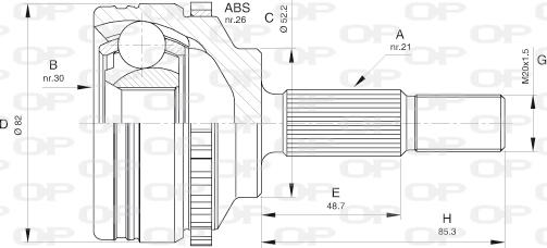 Open Parts CVJ5365.10 - Kit giunti, Semiasse www.autoricambit.com