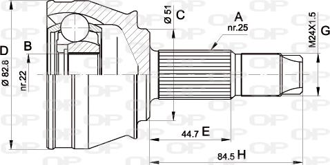 Open Parts CVJ5302.10 - Kit giunti, Semiasse www.autoricambit.com