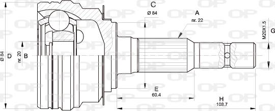 Open Parts CVJ5307.10 - Kit giunti, Semiasse www.autoricambit.com