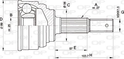 Open Parts CVJ5319.10 - Kit giunti, Semiasse www.autoricambit.com