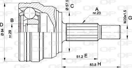 Open Parts CVJ5313.10 - Kit giunti, Semiasse www.autoricambit.com