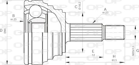 Open Parts CVJ5312.10 - Kit giunti, Semiasse www.autoricambit.com