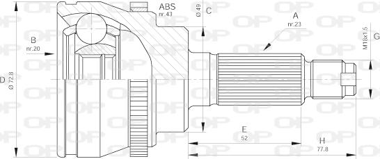 Open Parts CVJ5381.10 - Kit giunti, Semiasse www.autoricambit.com