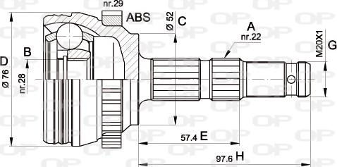 Open Parts CVJ5387.10 - Kit giunti, Semiasse www.autoricambit.com