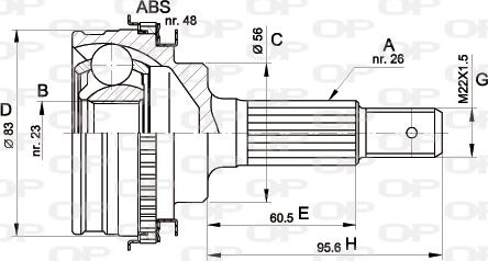 Open Parts CVJ5337.10 - Kit giunti, Semiasse www.autoricambit.com