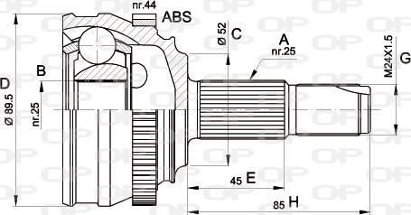 Open Parts CVJ5251.10 - Kit giunti, Semiasse www.autoricambit.com