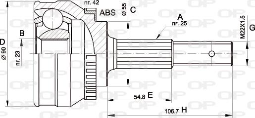 Open Parts CVJ5269.10 - Kit giunti, Semiasse www.autoricambit.com