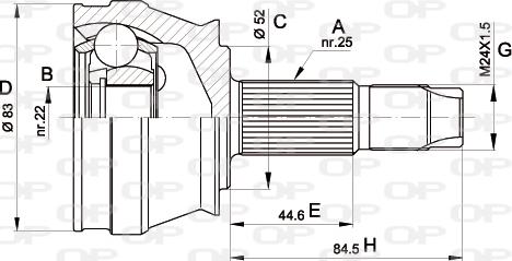 Open Parts CVJ5209.10 - Kit giunti, Semiasse www.autoricambit.com