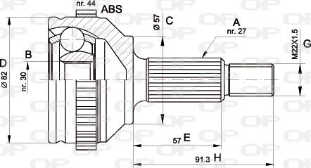 Open Parts CVJ5201.10 - Kit giunti, Semiasse www.autoricambit.com