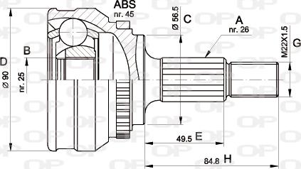 Open Parts CVJ5217.10 - Kit giunti, Semiasse www.autoricambit.com